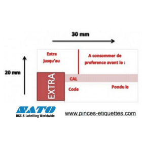 Etiquettes OEUF EXTRA A CONSOMMER DE PREFERENCE CALIBRE PONDU Sato