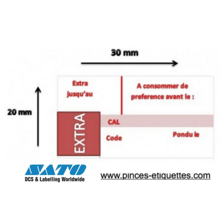 Etiquettes OEUF EXTRA A CONSOMMER DE PREFERENCE CALIBRE PONDU Sato