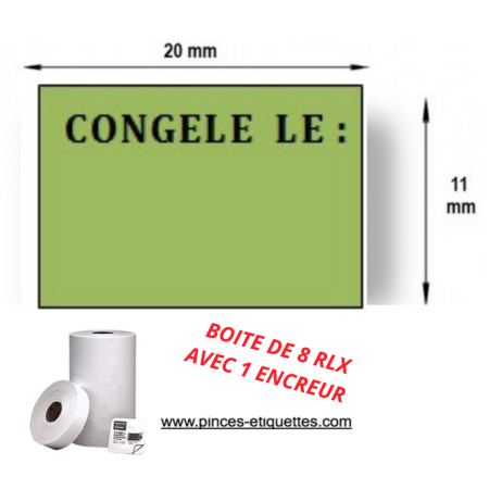 Étiquettes 1131 "DATE DE CONGÉLATION" Étiqueteuse 1131 AVERY CONGELÉ