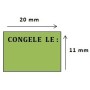 Etiquette Verte "CONGELE LE:" pour etiqueteuse 1131