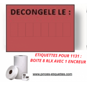 Étiquettes 1131 "DATE DE DÉCONGÉLATION" Étiqueteuse 1131 AVERY