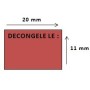 Etiquette Rouge "DECONGELE LE:" pour etiqueteuse 1131