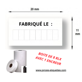 Etiquette étiqueteuse Avery 1131 20x11mm FABRIQUE LE pour Date Cuisine