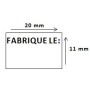 Etiquette Blanche "FABRIQUE LE:" pour etiqueteuse 1131