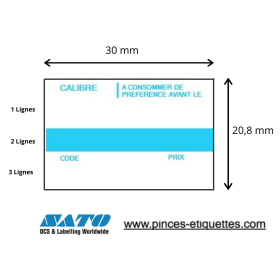 Etiquettes OEUF A CONSOMMER DE PREFERENCE CALIBRE CODE Sato PB 3-208