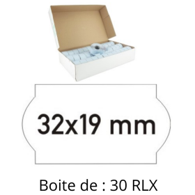 ÉTIQUETTES METO 32X19 MM BLANCHES UNIVERSELLES PRINTEX COMPACT TOVEL