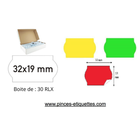 Etiquettes METO 32x19 ADHÉSIF AMOVIBLE Couleur DECOLLABLE