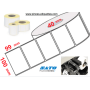 ETIQUETTES EN ROULEAUX  VELIN BLANC 100 X 99 MM IMPRIMANTE TRANSFERT