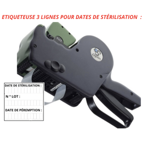 Étiqueteuse Date Stérilisation autoclave péremption produit stérilisé