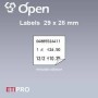 Étiquettes étiqueteuse METO 29X28 mm Blanches 3 lignes