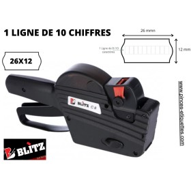 Etiqueteuse BLITZ 26x12mm Pinces à étiqueter 1 ligne POUR DATE LIMITE