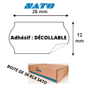 KENDO 26 METO Rouleaux  26x12mm adhésif enlevable DECOLLABLE  dateur