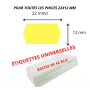 Étiquettes 22x12mm Fluo Jaune UNIVERSELLE METO SATO KENDO TOVEL