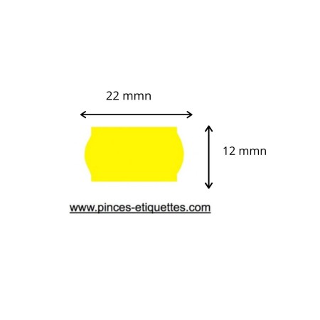 9000 étiquettes Jaunes Vives Pour étiqueteuse 1 Ligne - 26x12 Mm, Permanentes