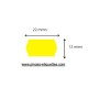 Étiquettes 22x12mm Fluo Jaune UNIVERSELLE METO SATO KENDO TOVEL