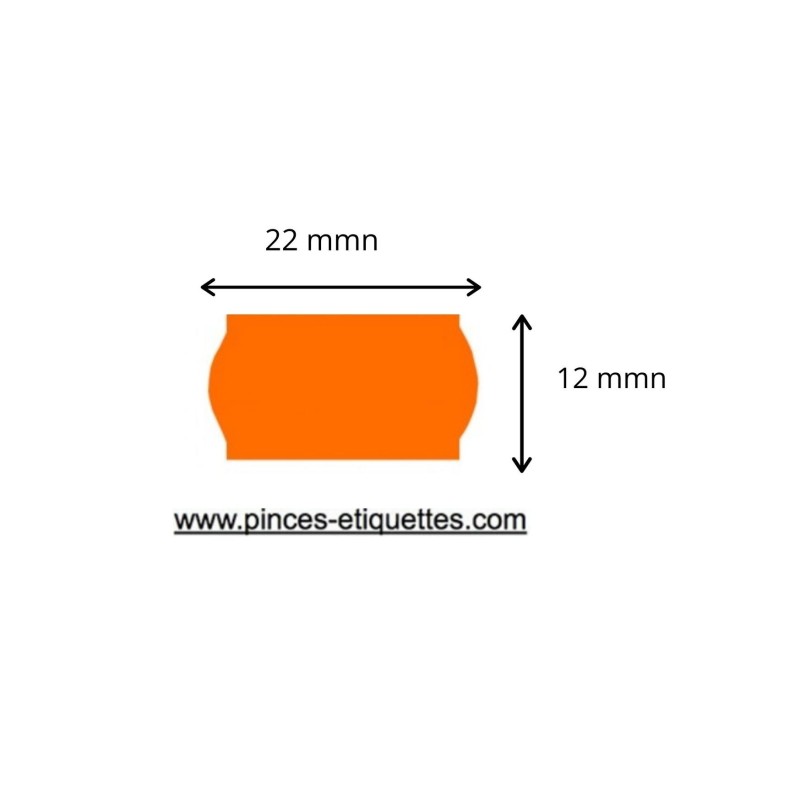 Etichette Adesive Meto 22x12mm - 6000 Pezzi Arancione Fluo Per Etichettatrici - Foto 2