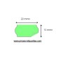 Étiquettes 22x12mm Fluo Vert UNIVERSELLE