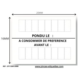 Étiquettes PONDU LE - A CONSOMMER DE PREFERENCE AVANT LE  POUR OEUF