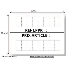 tiquettes 1136 "REF LPPR - PRIX ARTICLE" Etiqueteuse PHARMACIE 20x16mm