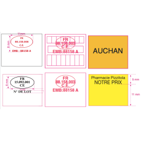 ETIQUETTES IMPRESSION PERSONNALISÉE POUR étiqueteuse 2 lignes 2 réf