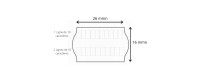 Les Etiquettes Format 26X16 mm , 2 lignes de 10 caractères permettent un double étiquetages.