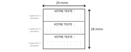 3 lignes 29x28MM