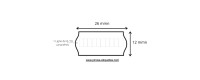 Étiquettes compatibles pour étiqueteuses METO 26x12 mm 