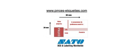 Etiquette PB3 SATO 208 Etiquettes producteur oeuf Etiquettes Pondu le Etiquettes Extra