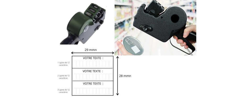 Etiqueteuses 3 lignes METO 29X28 MM OPEN SATO pas cher Meilleurs Prix Premier Pistolet d'étiquetage Pince étiqueter Date Pistolet étiquette Dateur SATO AVERY DENNISON Etiqueteuse METO   